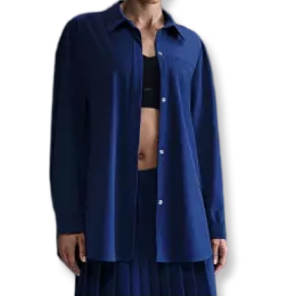 Nike 24/7 New Tags Small & XL Women's Blue Button-Up Top Long Sleeved - Picture 2 of 5